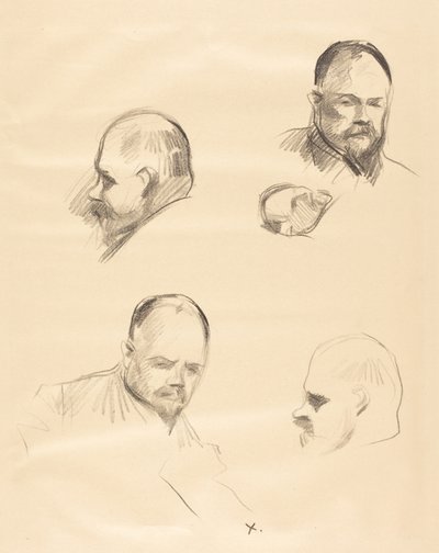 Ambroise Vollard, vier Skizzen von Jean-Louis Forain