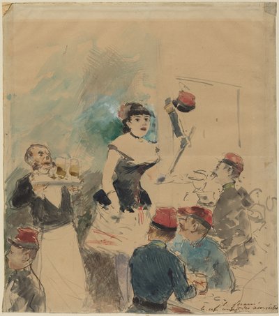 Das Café-Konzert der Reservisten von Jean-Louis Forain