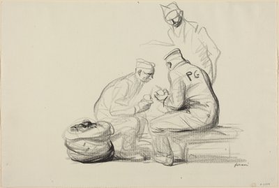 Poilu und deutsche Gefangene von Jean-Louis Forain
