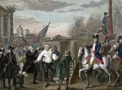 Französische Revolution: Tod von Ludwig XVI., guillotiniert in Paris von Jean (after) Duplessis Bertaux