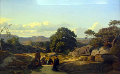 Abaelard spricht mit seinen Schülern bei Melun von Jean Achille Benouville
