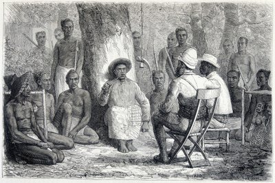 Cameron-Expedition Besuch in Kattendé - in Tour du Monde von Jean Andre Rixens