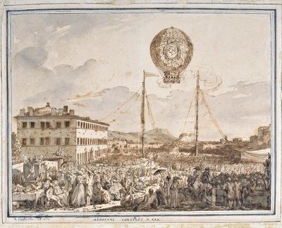 Aerostat gebaut in Aix, ein Ballon gebaut in Aix-en-Provence von Jean Antoine Constantin
