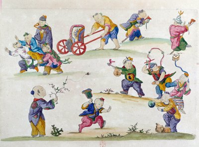 Zeichnung von einer chinesischen Vase: Kinderspiel von Jean Antoine Fraisse