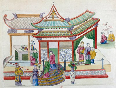 Szene in einem Garten von Jean Antoine Fraisse