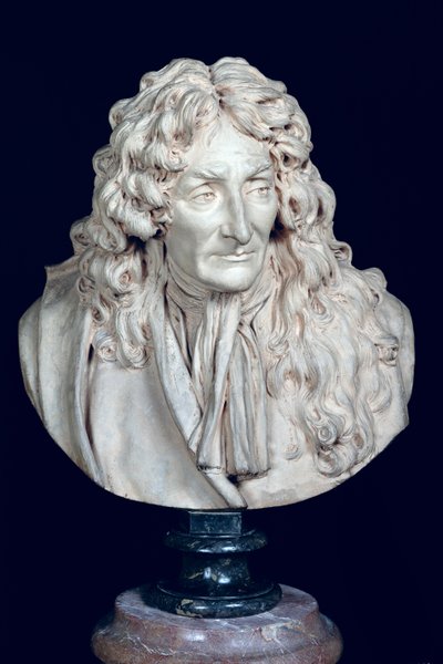 Büste von Jean de La Fontaine (1621-95) 1692 von Jean Antoine Houdon