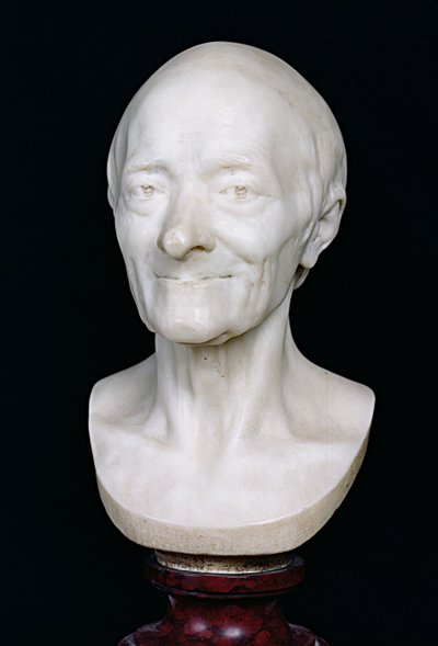 Büste von Voltaire (1694-1778) ohne Perücke, 1778 von Jean Antoine Houdon