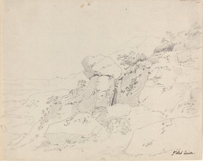 Gletscherfelsen am Rande eines Berges von Jean Antoine Linck