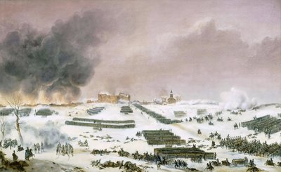 Feldzug in Preußen und Polen (1806-1807) - Simeon Jean Antoine Fort (1793-1861): Schlacht von Eylau, Angriff auf den Friedhof am 7. Februar 1807, Musée de l