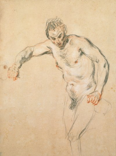 Ein Satyr, der Wein einschenkt, um 1716 von Jean Antoine Watteau