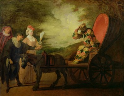Der Harlekin, Kaiser des Mondes, ca. 1712 von Jean Antoine Watteau