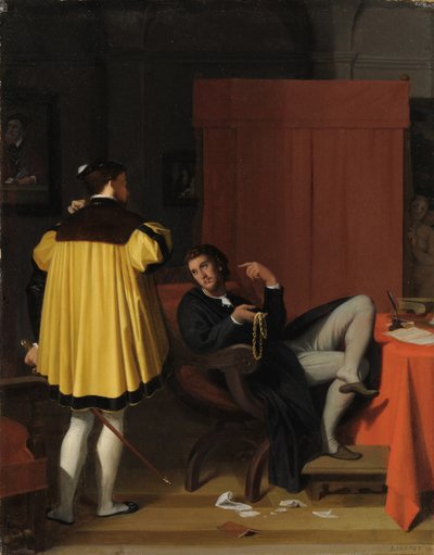 Aretino und der Gesandte von Karl V. von Jean Auguste Dominique Ingres