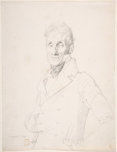 Porträt eines Mannes von Jean Auguste Dominique Ingres