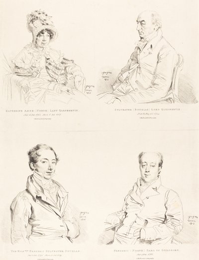 Sylvester (Douglas) Lord Glenbervie; Katherine Anne (North) Glenbervie; Frederic (North) Earl of Guilford; Frederic Sylvester Douglas von Jean Auguste Dominique Ingres