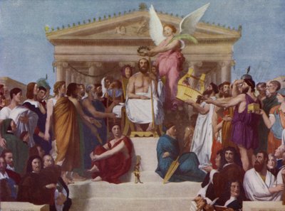 Die Apotheose Homers von Jean Auguste Dominique (after) Ingres