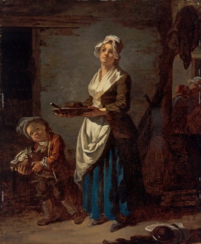 Eine Küchenmagd und eine Spülmagd von Jean Baptiste (1728 1806) Charpentier