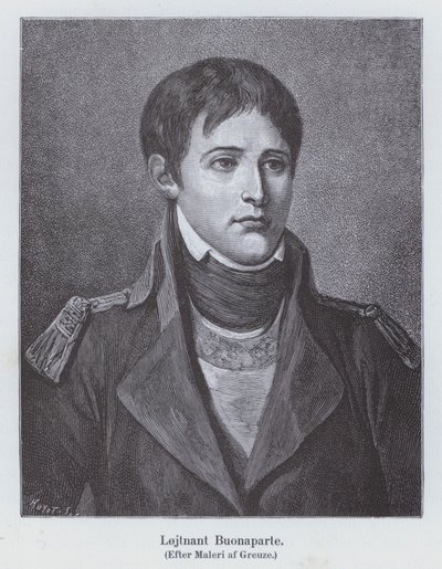 Napoleon Bonaparte als junger Artillerieleutnant, ca. 1785 von Jean Baptiste (after) Greuze