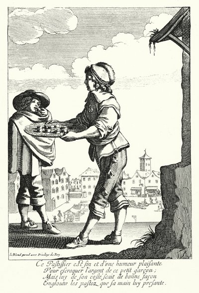 Der Kuchenverkäufer von Jean Baptiste Alexandre (after) Le Blond