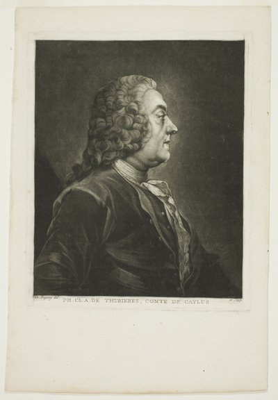 Philippe Claude Tubières, Comte de Caylus von Jean Baptiste Andre Gautier D