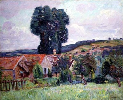 Das Dorf, ca. 1890 von Jean Baptiste Armand Guillaumin