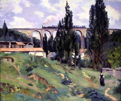 Das Viadukt bei Val-Fleury, Meudon (Hauts-de-Seine) von Jean Baptiste Armand Guillaumin