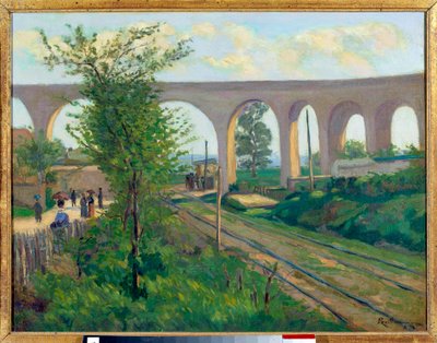 Das Aquädukt von Arcueil, Eisenbahnlinie von Sceaux von Jean Baptiste Armand Guillaumin