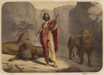 Daniel in der Löwengrube von Jean Baptiste Auguste Leloir