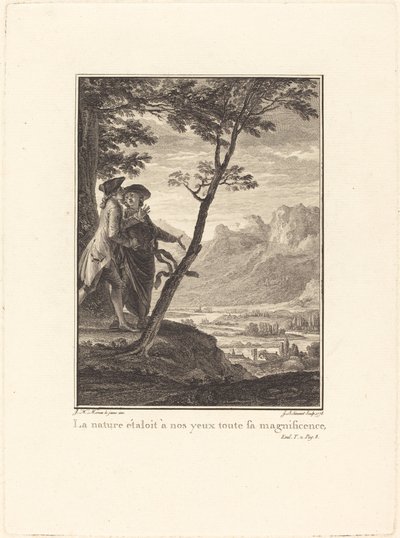 La nature étaloit à nos yeux toute sa magnificence von Jean Baptiste Blaise Simonet after Jean Michel Moreau