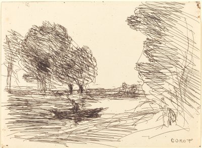Bootsmann Le Batelier von Jean Baptiste Camille Corot