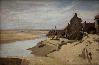Fischerhäuser in Trouville von Jean Baptiste Camille Corot