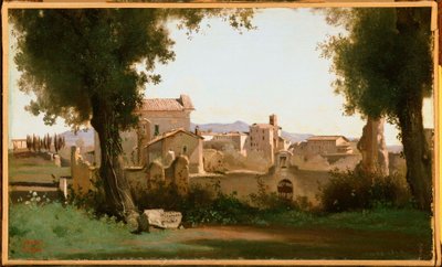Blick von den Farnese-Gärten, Rom von Jean-Baptiste-Camille Corot