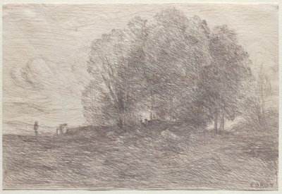 Baumgruppe, 1858 von Jean Baptiste Camille Corot
