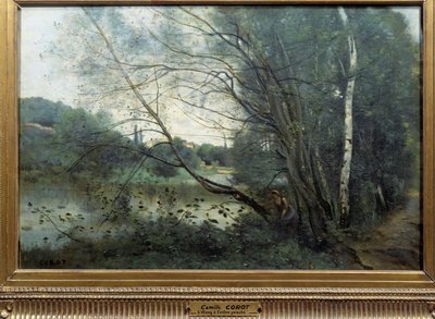 Der Teich am Baum von Jean Baptiste Camille Corot