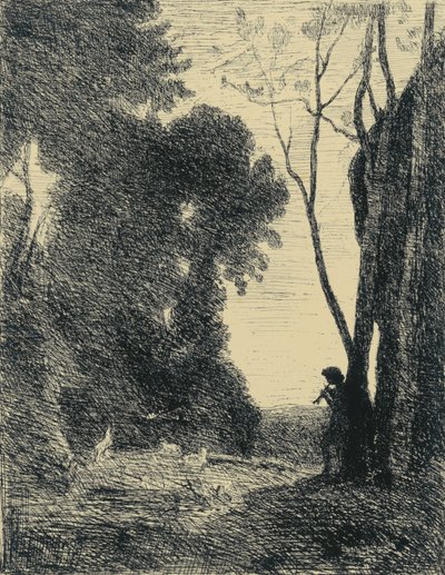 Der kleine Hirte, 2. Platte von Jean Baptiste Camille Corot