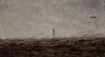 Le Rêve: Paris in Brand, September 1870 von Jean Baptiste Camille Corot