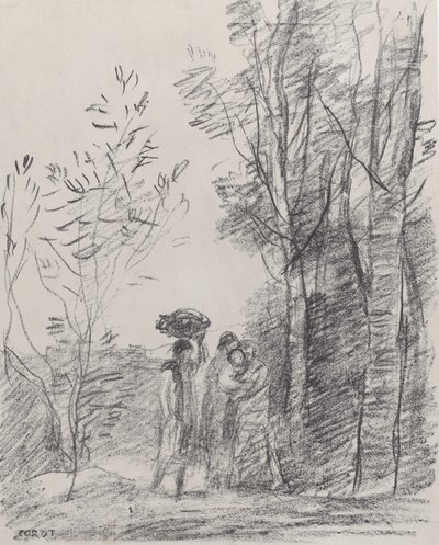 Das Treffen im Hain, 1871 von Jean Baptiste Camille Corot