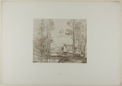 Die Mühle in Cuincy, in der Nähe von Douai von Jean Baptiste Camille Corot