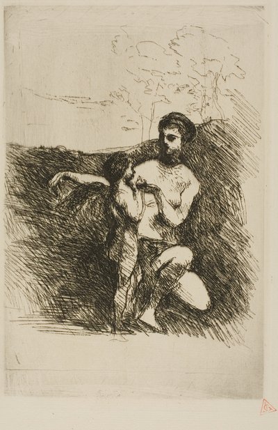 Venus schneidet Amors Flügel, zweite Platte von Jean Baptiste Camille Corot
