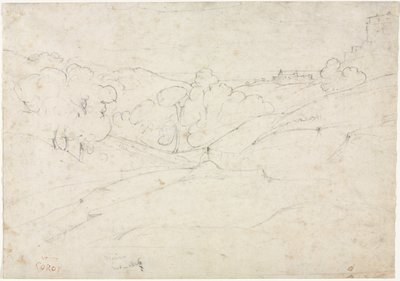 Ansicht von Marino recto, 1827 von Jean Baptiste Camille Corot