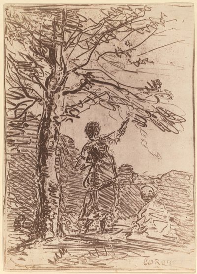 Junge Frau und Tod La Jeune Fille et la Mort, 1854 von Jean Baptiste Camille Corot