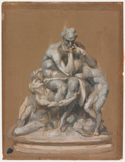 Studie für die Skulptur Ugolino und seine Kinder von Jean Baptiste Carpeaux