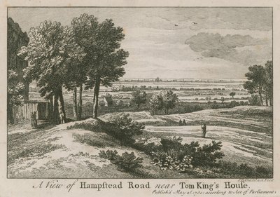 Ein Blick auf die Hampstead Road in der Nähe von Tom King