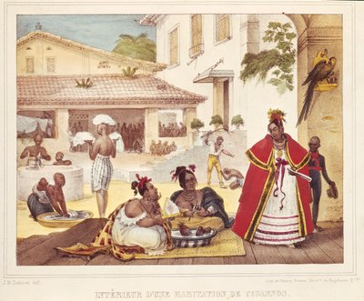 Innenraum eines Zigeunerhauses, Brasilien von Jean Baptiste Debret