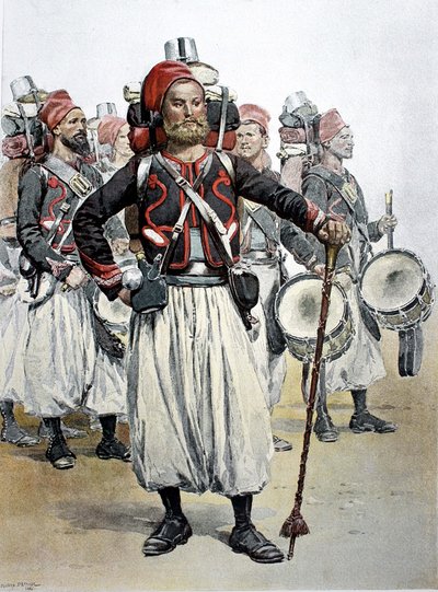 Zouave Tambourmajor, Nordafrika von Jean Baptiste Edouard Detaille
