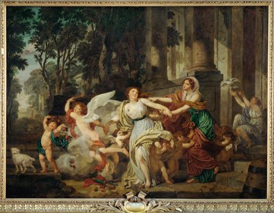 Unschuld von der Liebe mitgerissen von Jean-Baptiste Greuze