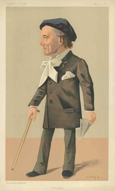 M Victorien Sardou, Thermidor, 2. Mai 1890, Vanity Fair Karikatur von Jean Baptiste Guth