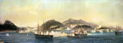 Die zweite Schlacht von Shimonoseki, 5. September 1864, 1868 von Jean Baptiste Henri Durand Brager