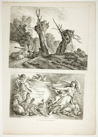 Platte 25 von 38 aus Oeuvres de J. B. Huet von Jean Baptiste Huet