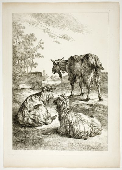 Platte Achtzehn von 38 aus Oeuvres de J. B. Huet von Jean Baptiste Huet