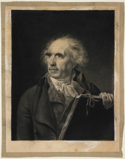 Porträt von Hubert Robert, ca. 1798-99 (schwarze und weiße Kreide) von Jean Baptiste Isabey